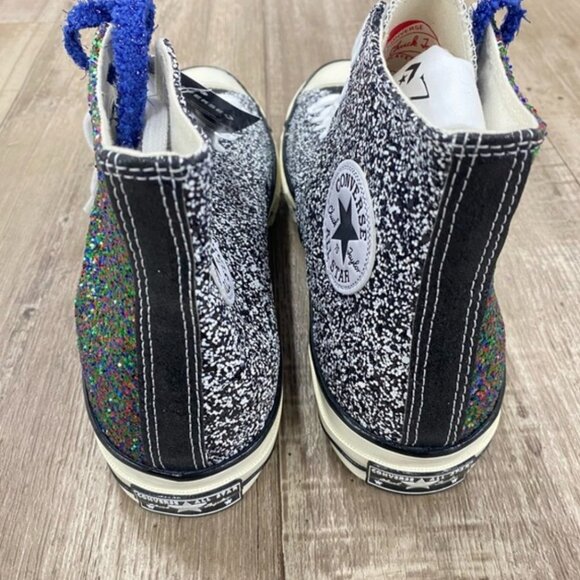 CONVERSE x JW ANDERSON collab multicolor colorblock glitter All Star sneakers 11 - Picture 4 of 10